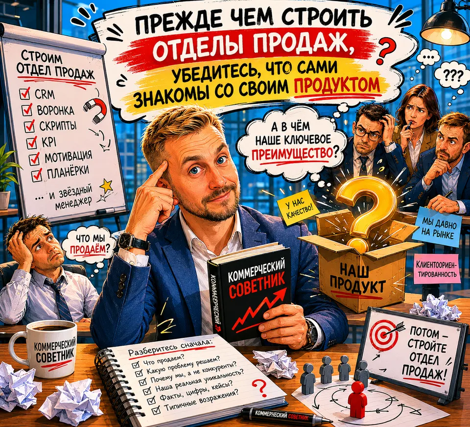 Прежде чем строить отдел продаж, разберитесь в своём продукте